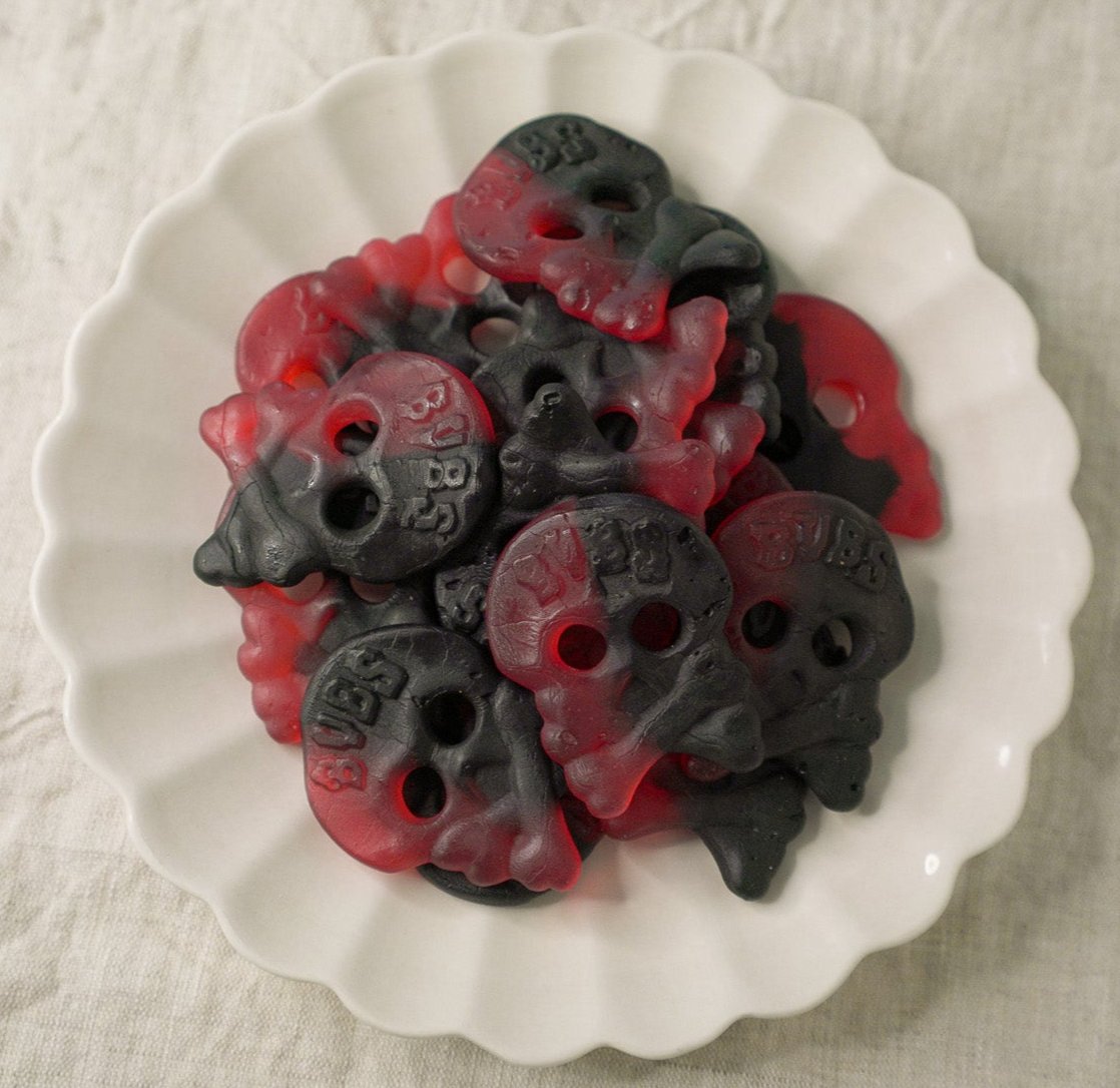 Raspberry Liquorice Skull